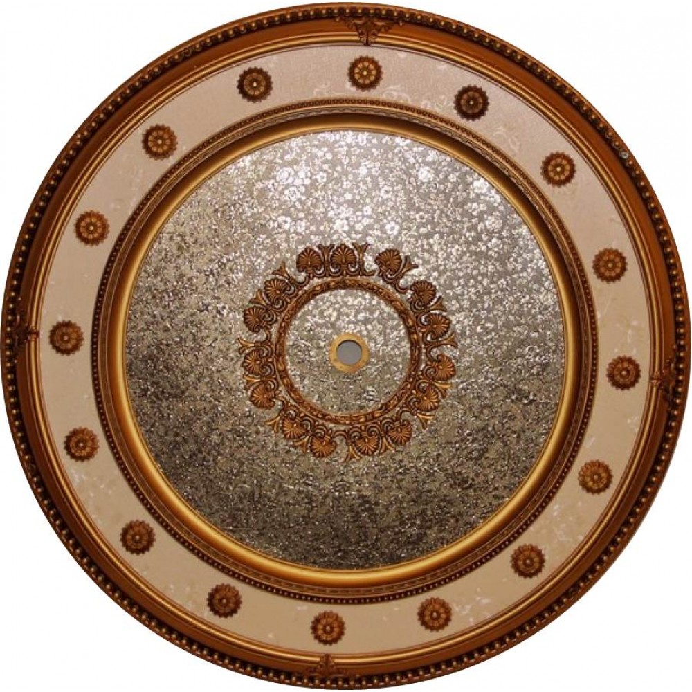 110 cm Yuvarlak Osmanli Saray Tavan Sf-097 Avize Gobegi Patina-Eskitme Altin Varakli 3D